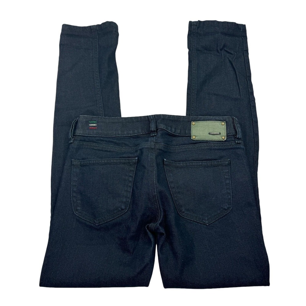 Diesel Louvely Jeans Womens 27 Dark Wash Blue Stretch Straight Leg Flat Front